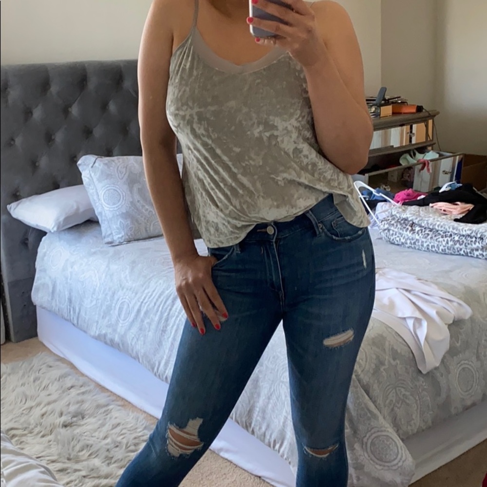 Guess Gray Velour Cami